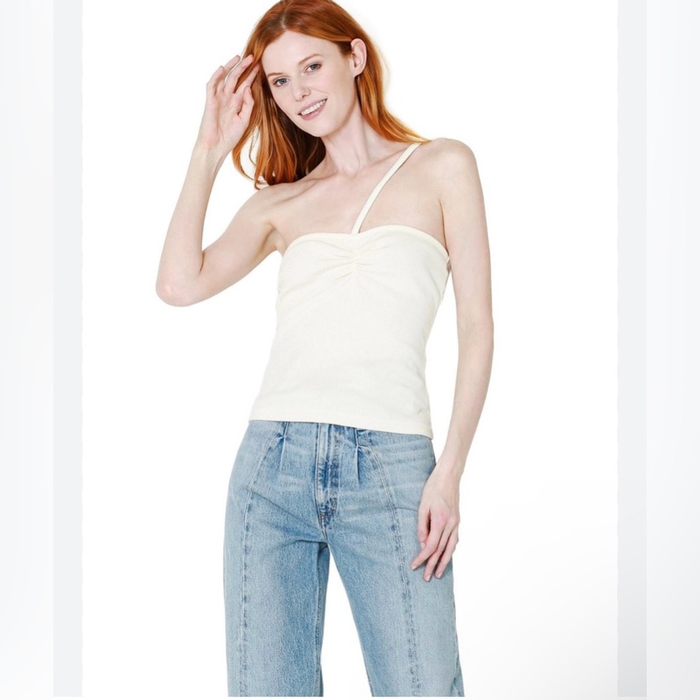 AGOLDE Lola Gathered Front Tank
In Paste Stylish Cream Top size S NWOT $88